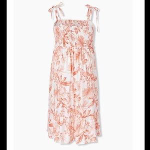 TORRID Coral Tie Strap Dress!